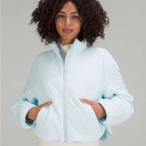 Lululemon Quilted Light Insulation Cropped Jacket - Powder Blue, size 6